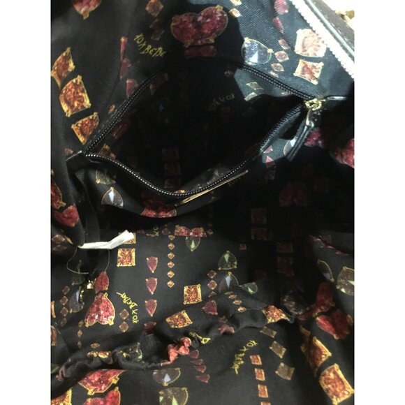 Betsey Johnson Leopard Print Handbag With Quilted Black Panel & Chain Straps - Picture 9 of 10